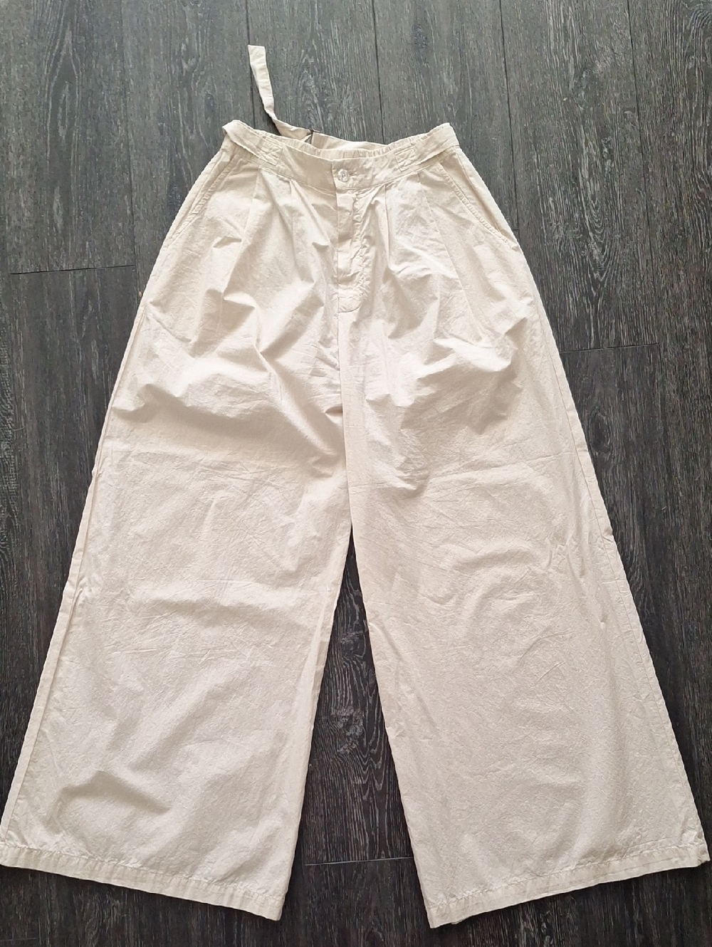 YFB Cream Colored Wide Leg Trousers